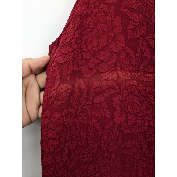 Vintage Y2K Express 100% Silk Floral Textured Tank Top Women Size M Whimsigoth - Picture 4 of 9